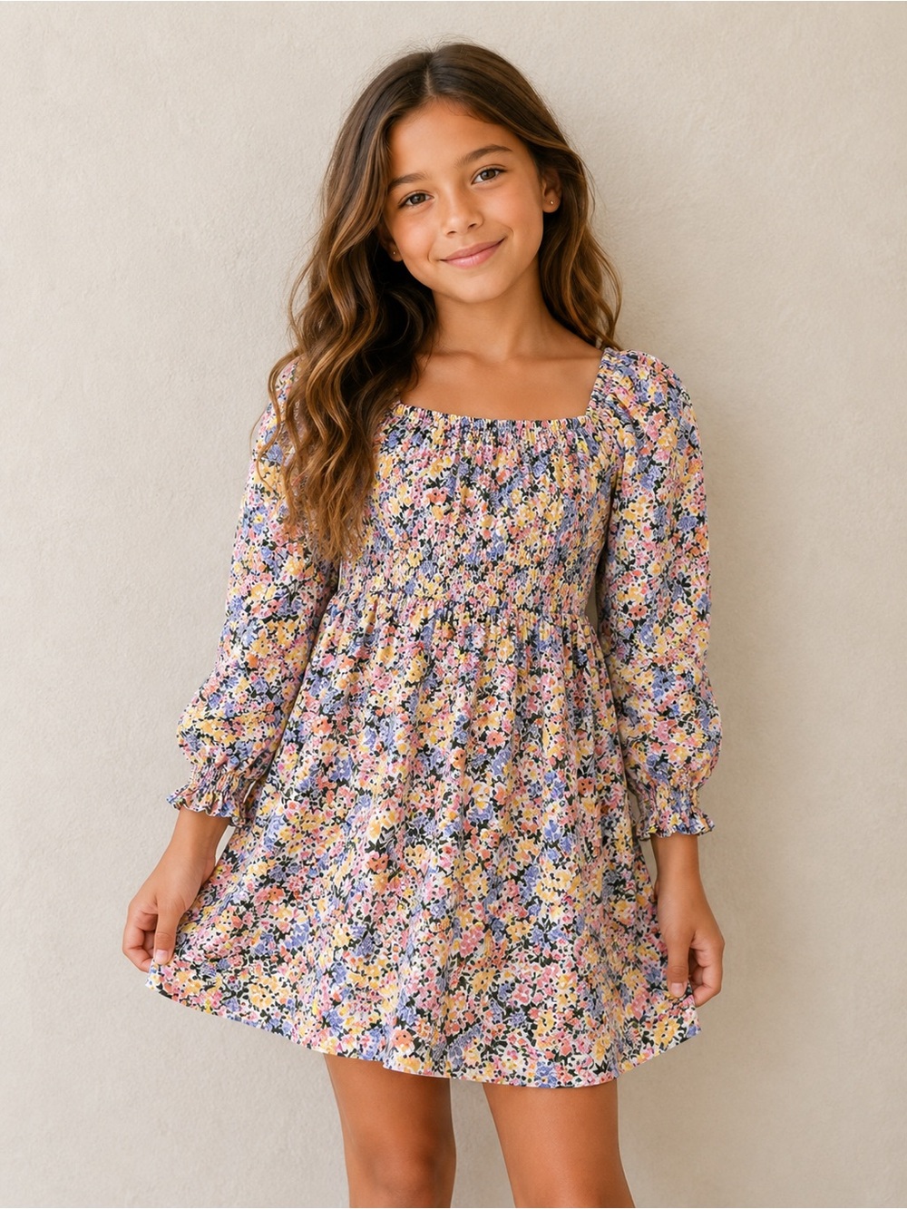Girls 8 Medium Old Navy Girls Fit and Flare Floral Spring Summer Dress